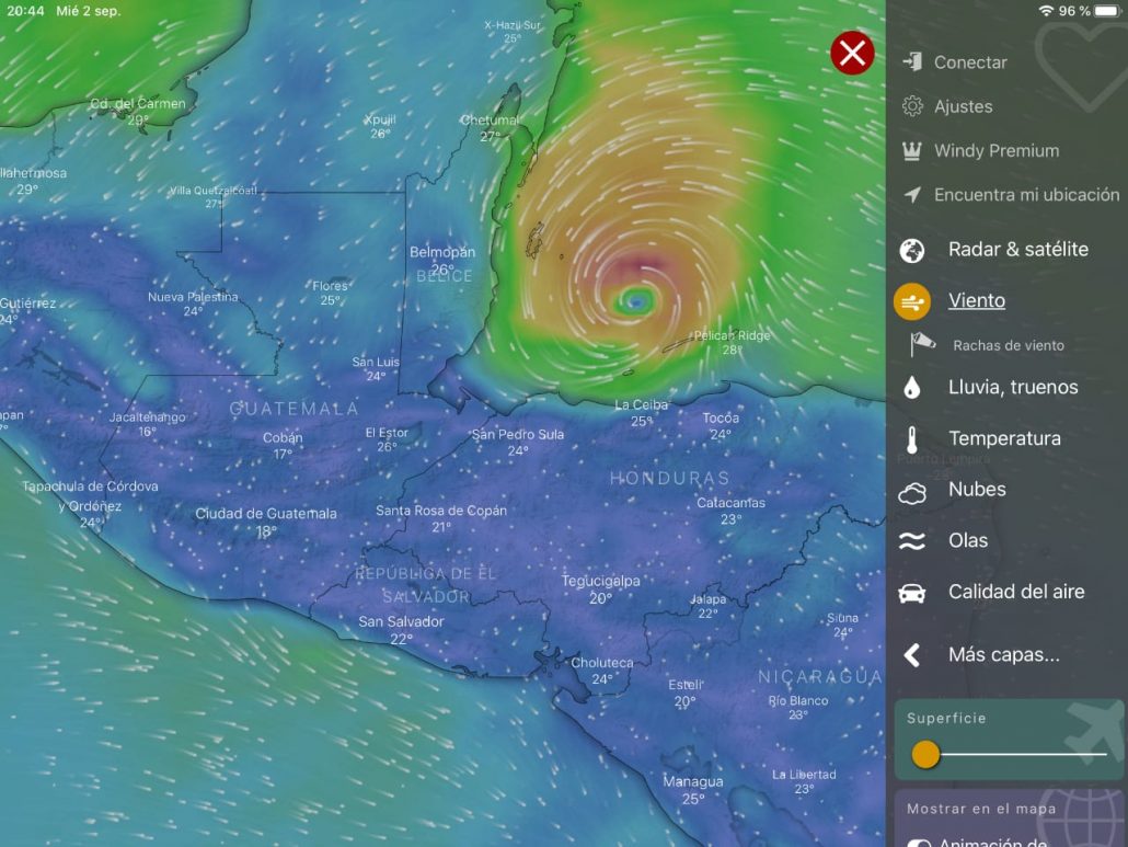 Conozca en tiempo real el desplazamiento de la tormenta tropical nana