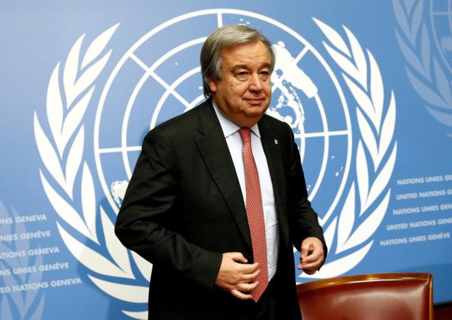 Secretario general de las Naciones Unidas (ONU), António Guterres.