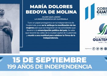 María Dolores Bedoya de Molina y el grito de independencia de Guatemala