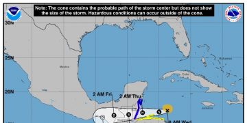 Conred en alerta ante acercamiento de tormenta tropical Nana