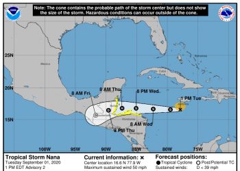 Monitorean formación de tormenta tropical Nana en el Caribe
