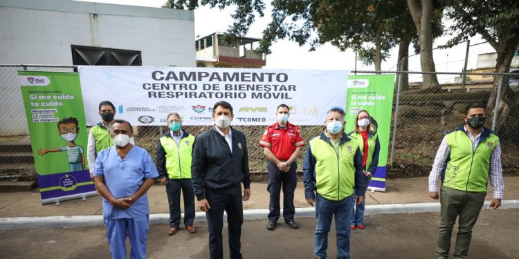 Vecinos de la zona 18 cuentan con campamento centro de bienestar respiratorio móvil