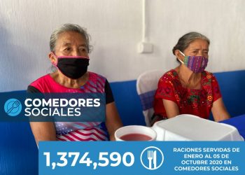 Mides entrega más de 1,3 millones de raciones de alimentos en los comedores sociales
