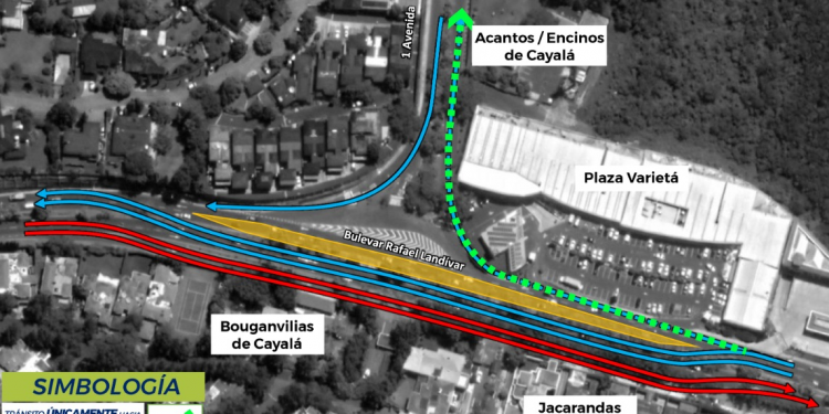 Anuncian desvío del tránsito en bulevar Landívar por nuevo paso a desnivel