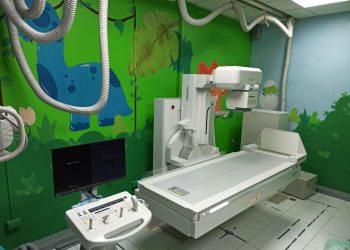 La sala con el equipo instalado en el área de pediatría.