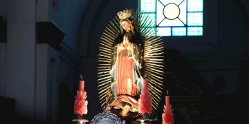 Virgen de Guadalupe, en el santuario de la zona 1 de la ciudad capital./Foto: DCA.