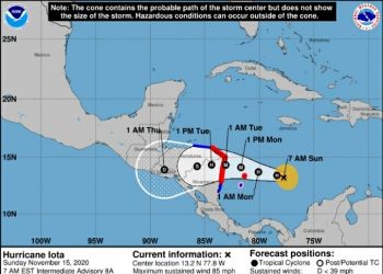 Guatemala en alerta ante llegada del huracán Iota