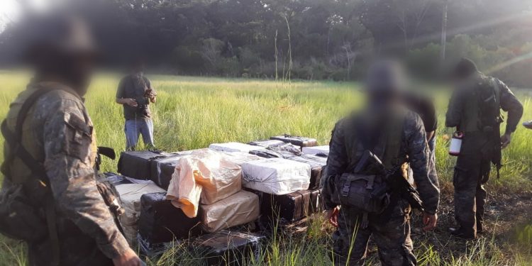 Cocaína localizada en Petén está valorada en más de 20 millones de dólares