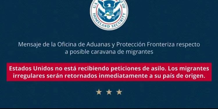 Estados Unidos anuncia que no está recibiendo peticiones de asilo