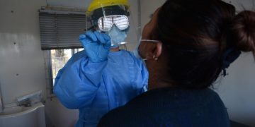 Ministerio de Salud realiza tamizajes en los laboratorios móviles./Foto: MSPAS.