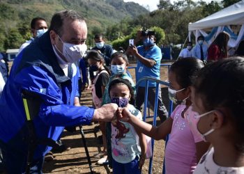 Inicio de ciclo escolar 2021, en Santa Catalina La Tinta, Alta Verapaz