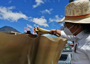 Fuego patrio del bicentenario llega a Santiago Atitlán