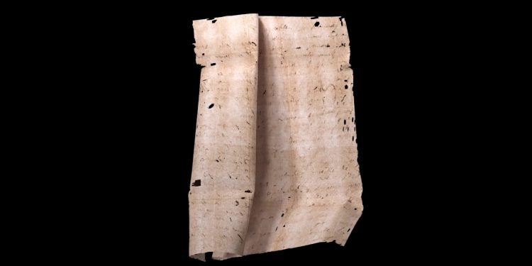 La tecnología permite leer una carta del siglo XVII sin abrirla ni dañarla