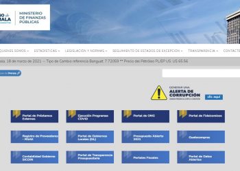 Qué tipo de información contienen los portales de transparencia que desarrolló el Minfin
