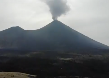 Conred informa de la actividad del volcán de Pacaya.
