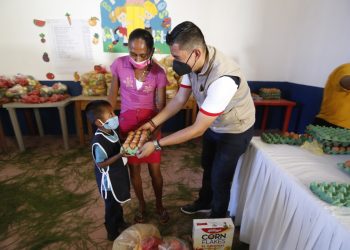 Se realiza tercera entrega de alimentos a niñez atendida en CADI