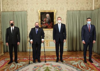 Rey de España ofrece cena en honor de los presidentes de Guatemala, Alejandro Giammattei, y de República Dominicana, Luis Rodolfo Abinader