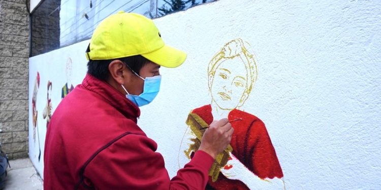 Cultura de la población totonicapense quedará plasmada en un mural