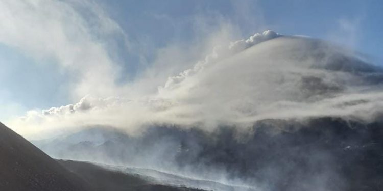 Conred continúa monitoreo de actividad volcánica en el Pacaya./Foto: Conred.