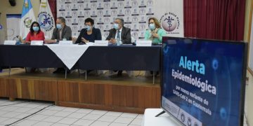 Ministerio de Salud realizó conferencia por la presencia de la variante británica en Guatemala./Foto: MSPAS.