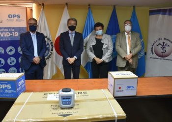 Gobierno de Japón dona equipo para detección de COVID-19./Foto: MSPAS.
