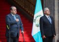 El presidente Alejandro Giammattei y su homólogo Manuel López Obrador