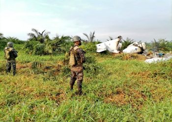Ejército localiza aeronave incinerada y posible droga en Petén
