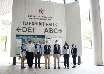 Recorrido por el albergue Kay Bailey Hutchison Convention KBH, en Dallas Texas