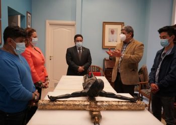 Cristo Negro de Esquipulas durante su develación