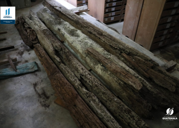 Dinteles se encuentran resguardados Parque Arqueológico ubicado en Flores, Petén./Foto: Ministerio de Cultura y Deportes.