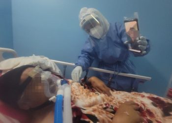 Videollamada del Día del Padre a pacientes con coronavirus en Hospital de San Marcos
