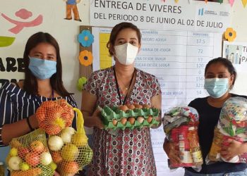 Niños inscritos en CADI de Los Amates, Izabal, reciben sexta dotación de alimentos