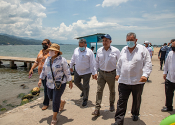 Autoridades de Guatemala y Honduras realizaron recorrido en cercanías del río Motagua.