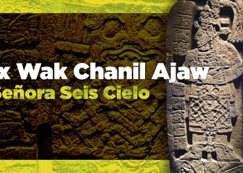 La la Estela 24 de Naranjo, Petén, Señora Seis Cielo