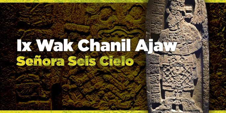 La la Estela 24 de Naranjo, Petén, Señora Seis Cielo