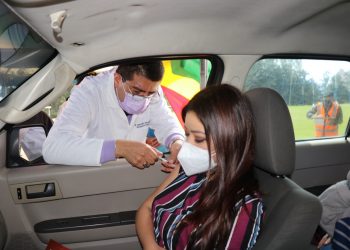 San Marcos habilita puesto de vacunación vehicular