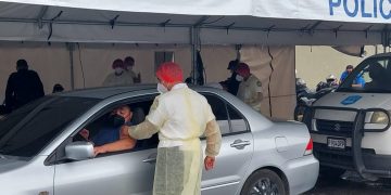 Administran más de 14 mil 800 dosis contra el COVID-19 en la Escuela de Oficiales de Policía