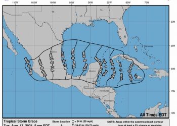 Lluvias podrían asociarse al acercamiento de tormenta tropical Grace