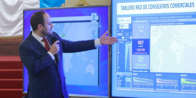 El ministro de Relaciones Exteriores presentó el tablero de red de consejeros comerciales.