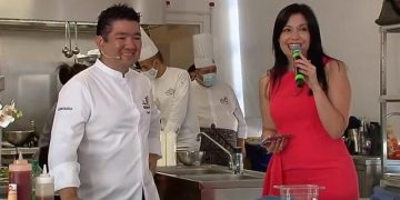La presentación de productos alimenticios en Italia conto con la participación de cocineros.