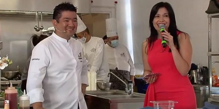 La presentación de productos alimenticios en Italia conto con la participación de cocineros.
