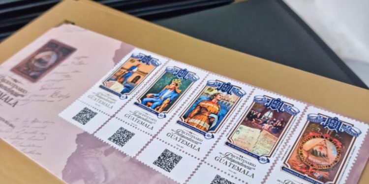 Cuáles son los sellos postales lanzados por el Bicentenario de Independencia de Guatemala