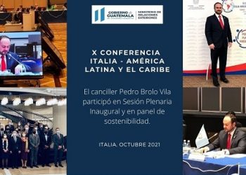 El canciller Pedro Brolo, durante su participación en la X Conferencia Italia-Latinoamérica.