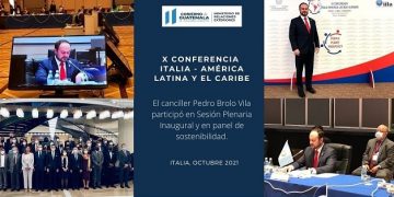 El canciller Pedro Brolo, durante su participación en la X Conferencia Italia-Latinoamérica.
