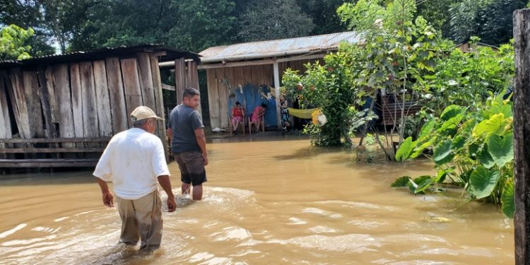 Varias casas se inundaron por desborde de río Lagunitas.