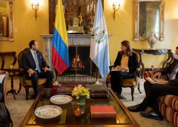 El canciller guatemalteco dialogó con la vicepresidenta y canciller de Colombia, Marta Lucía Ramírez.