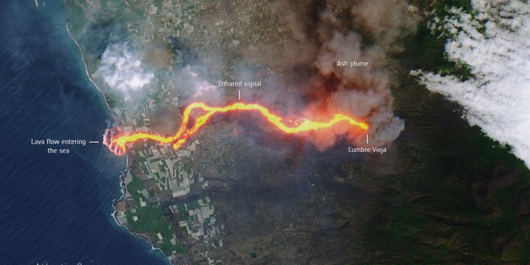 El volcán de La Palma cuenta con dos nuevos ríos de lava