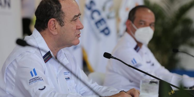 Presidente Alejandro Giammattei, en El Progreso