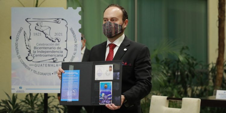 Países centroamericanos presentan matasellos conmemorativo del Bicentenario.