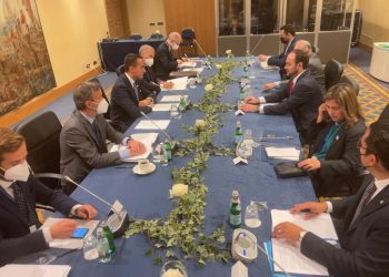 Reunión de los cancilleres de Guatemala e Italia.